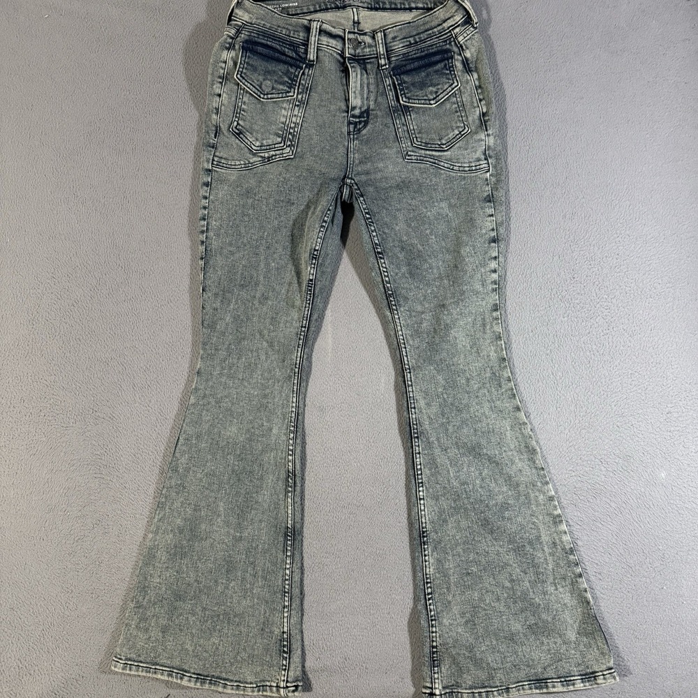 Arizona Jean Co. Extreme Low Rise Women's Jeans‎ Size 5 Denim Blue Y2K Flare